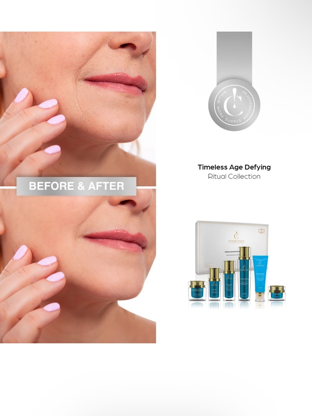Inner-Cells Timeless Age Defying Ritual Collection Skincare Set - Picture 5 of 6